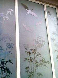 motif stiker kaca sandblast